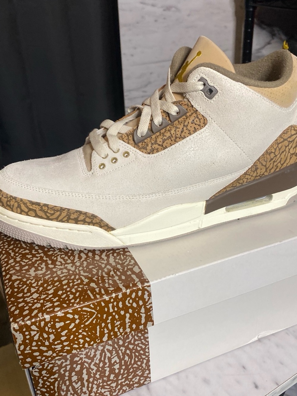 Jordan Retro Low Top Sneakers in Beige and Brown